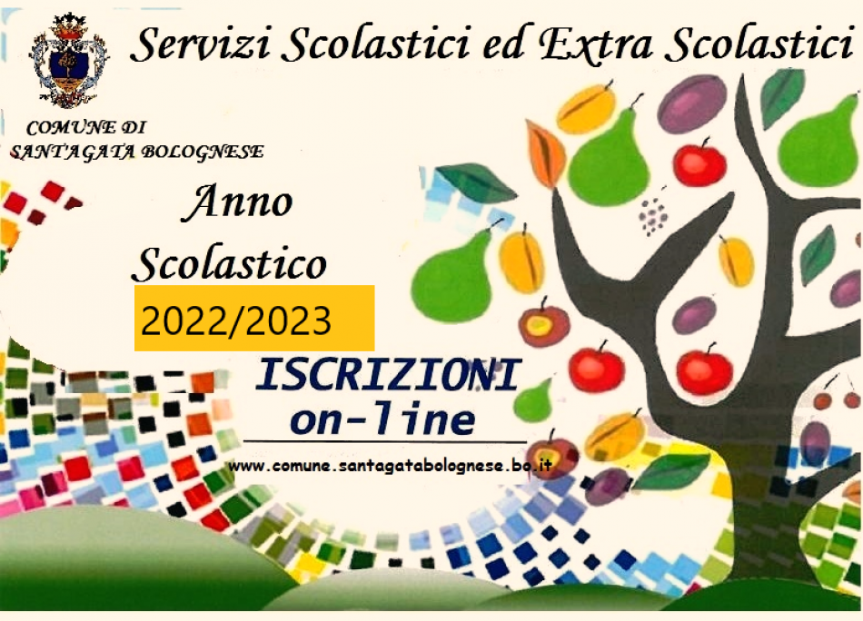 SCRITTA ISCRIZIONE SERVIZI SCOLASTICI 2022/2023